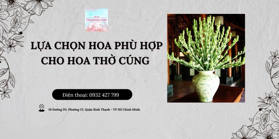 LỰA CHỌN HOA PHÙ HỢP CHO HOA THỜ CÚNG 