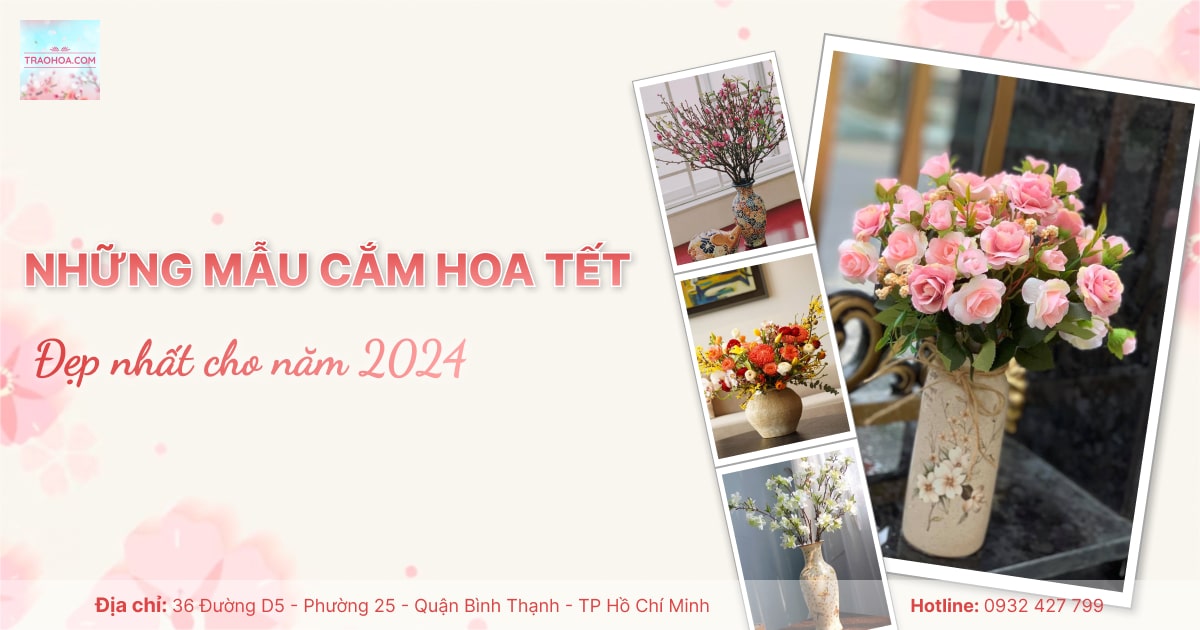 Những mẫu cắm hoa tết đẹp nhất cho năm 2024